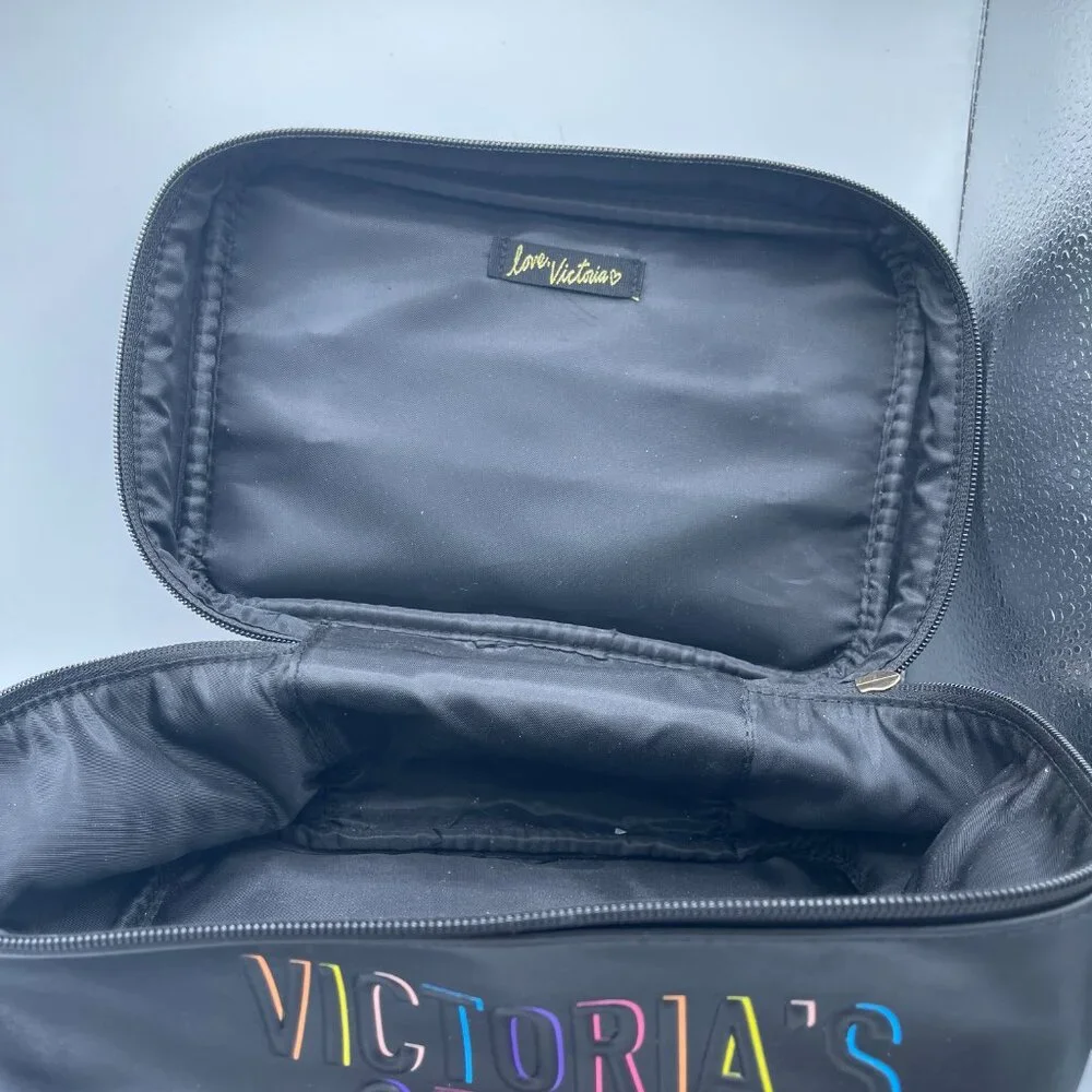 Victoria's Secret Rainbow Logo Makeup Case NWT